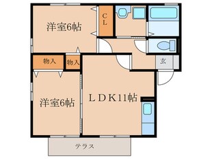 サン・パティオC棟の物件間取画像